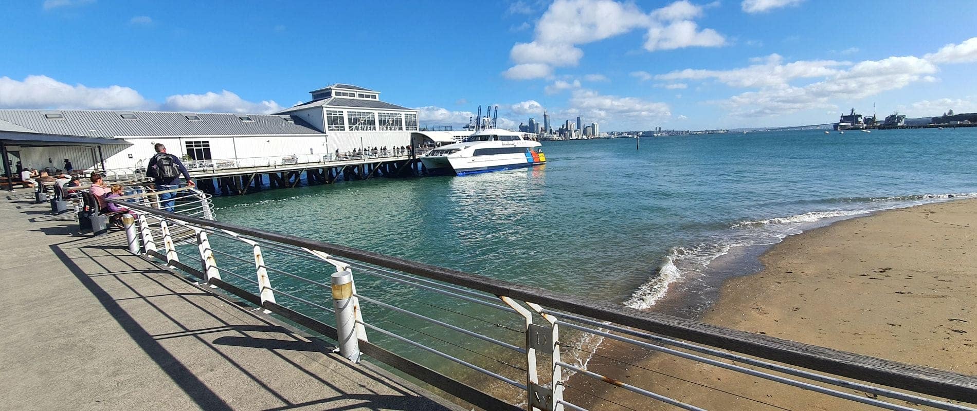 Devonport wharf with the ferry. Auckland