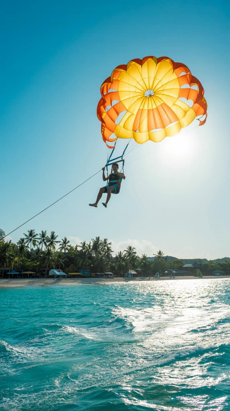 Parasailing Flying Fish Perspective in Boracay Island